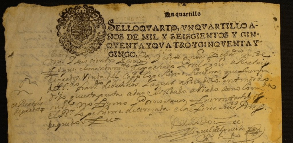 Grant of encomienda to Beatris de Grados, July 20 1657