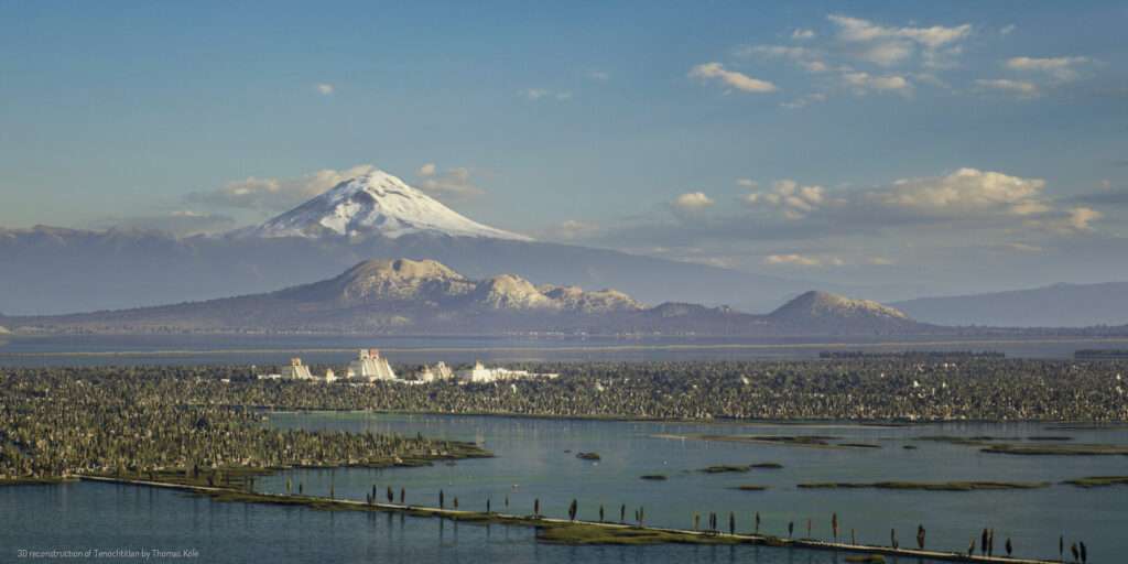 3D reconstruction of Tenochtitlan, the Aztec capital, by Thomas Kole
